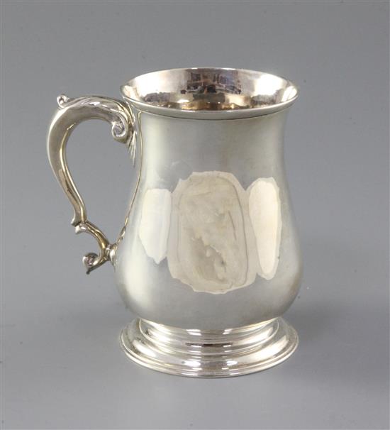 A George II silver baluster mug, 11 oz.